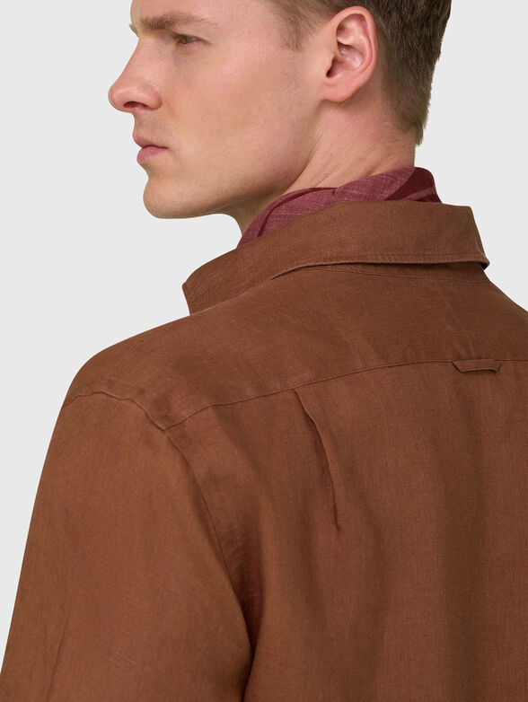 Long-sleeved linen shirt - 4