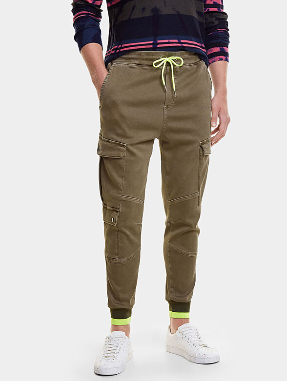 Cotton cargo pants - 1