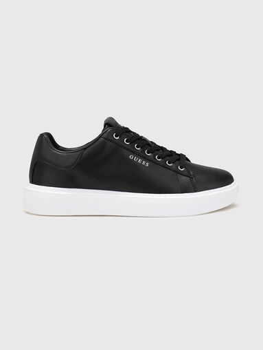 Black eco leather sport shoes - 4