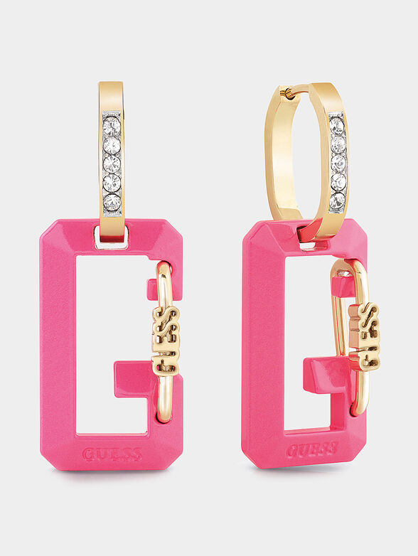 Earrings with contrasting logo detail - 1