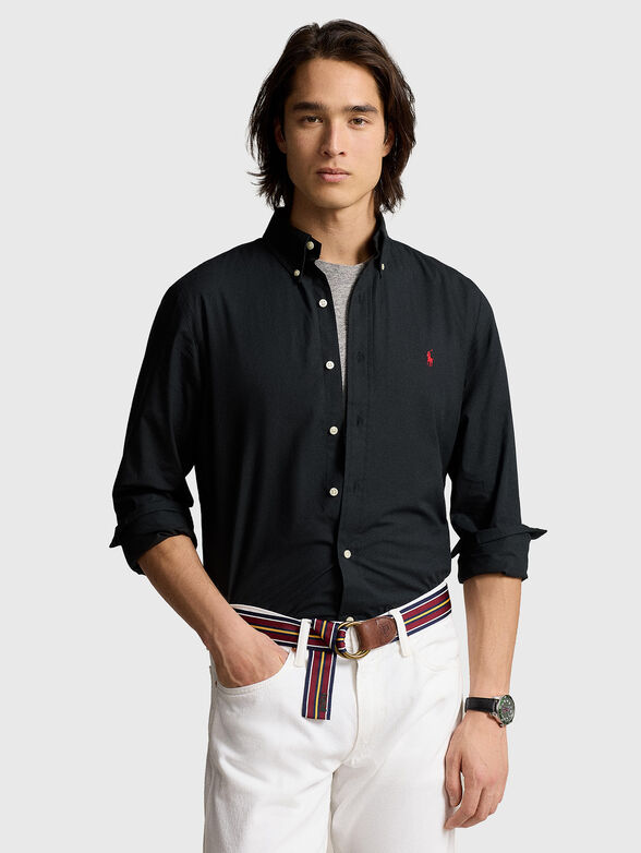 Cotton blend black shirt - 1