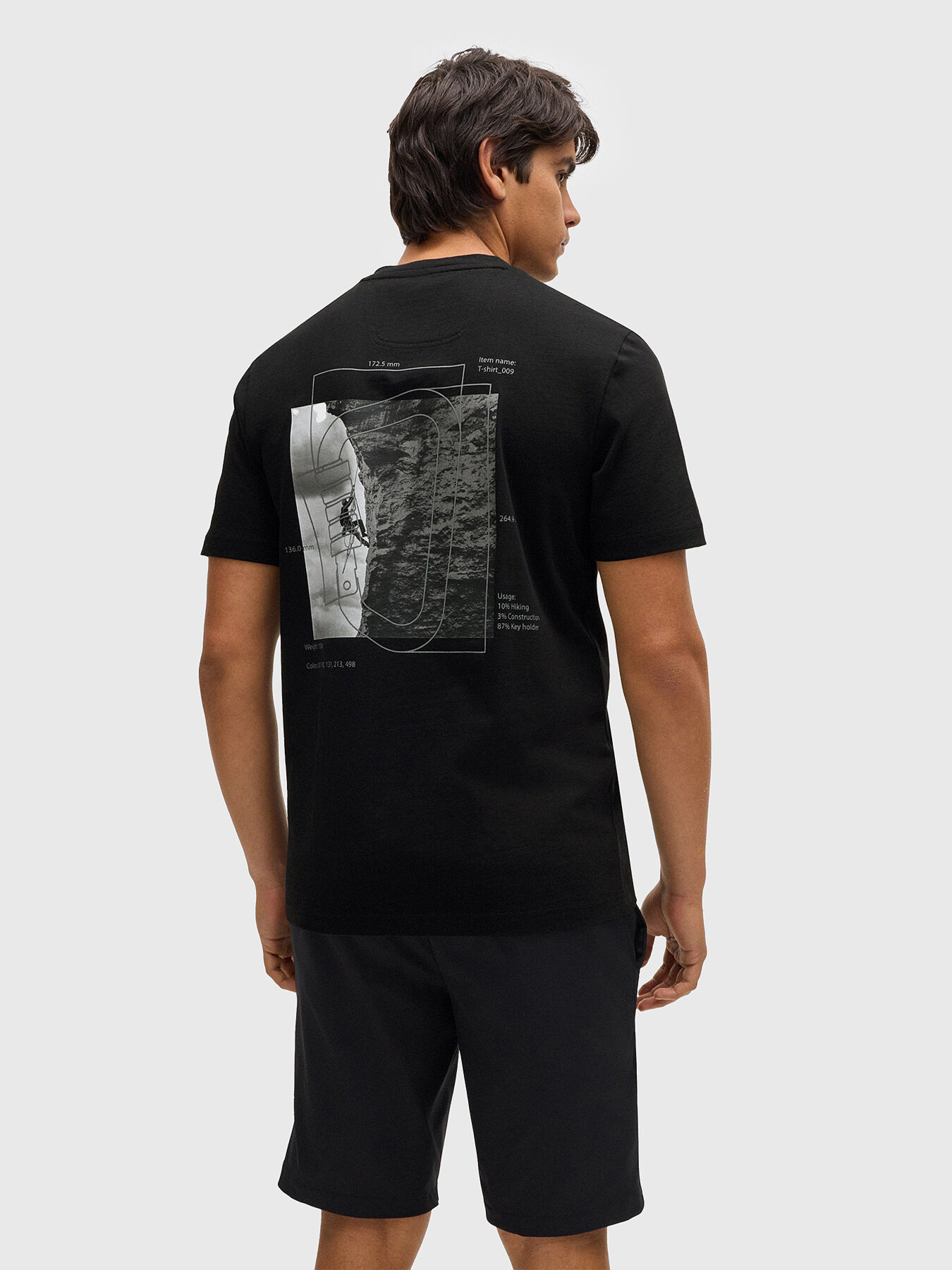 T-shirt with accent print on the back brand BOSS