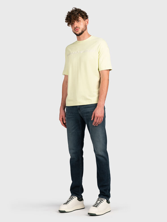 Pale green T-shirt with embroidered logo - 2