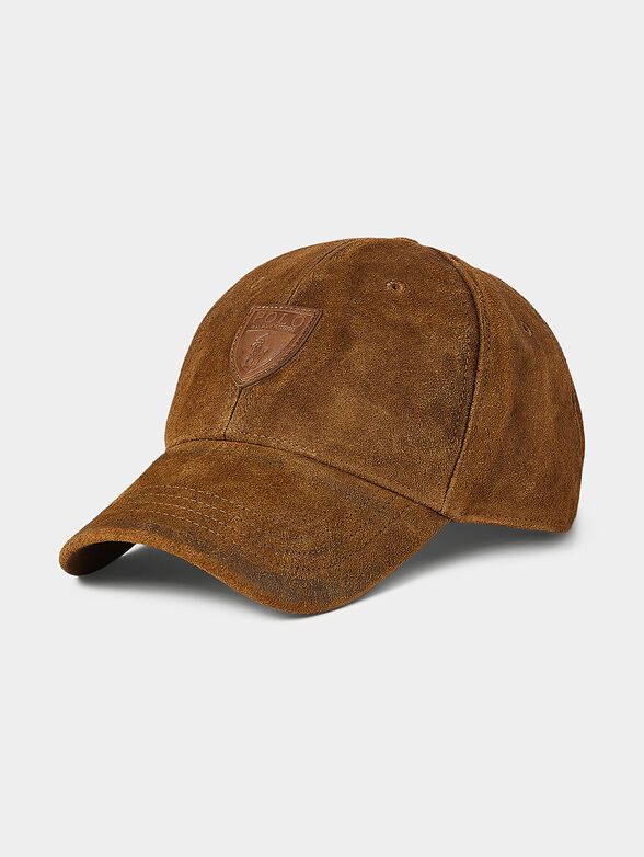 Suede hat with visor - 1