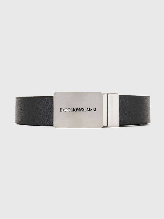 Leather belt with logo - 1