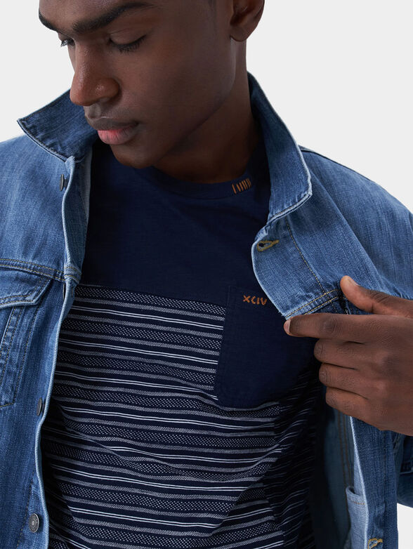 T-shirt with striped blue print - 3