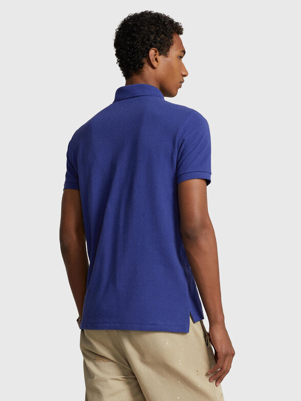 Dark blue cotton Polo-shirt - 3