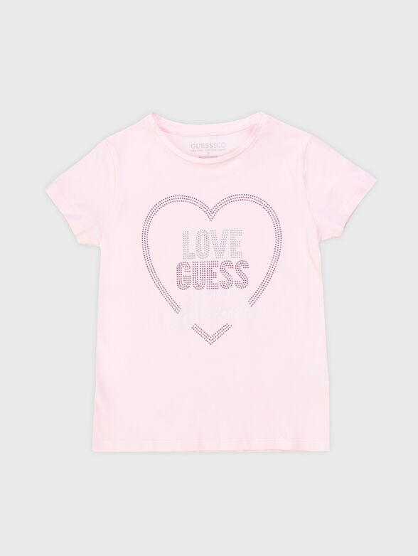 T-shirt with rhinestones and embroidery - 1