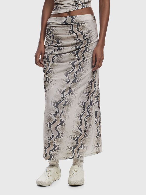 Animal print midi skirt - 1