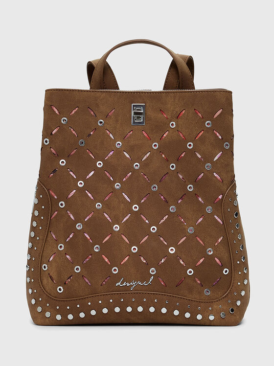 Backpack with perforations and studs - 1