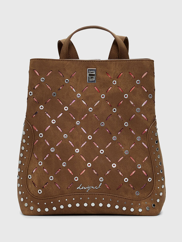 Backpack with perforations and studs - 1