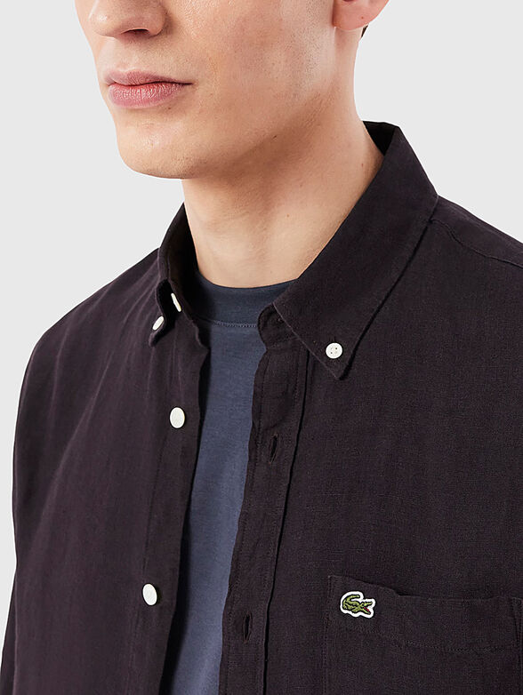 Pink linen shirt - 4