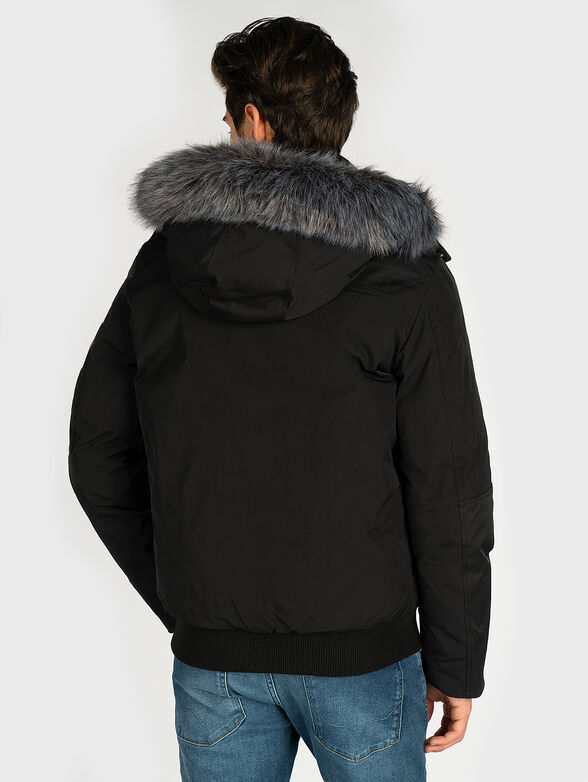 Black jacket with detachable hood - 4