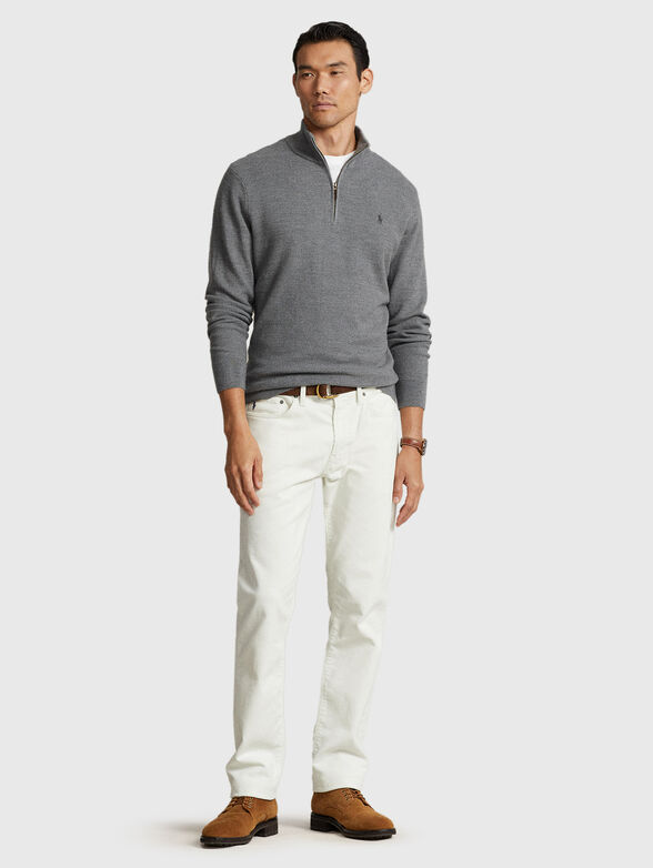 Wool sweater in grey  - 2