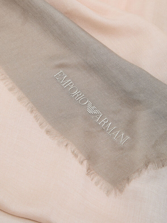 Beige cachmere scarf - 2