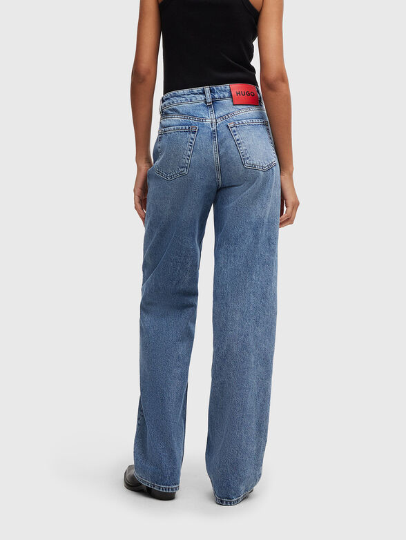 Blue jeans with wide legs  - 2