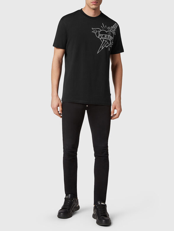 T-shirt with applied rhinestones - 2