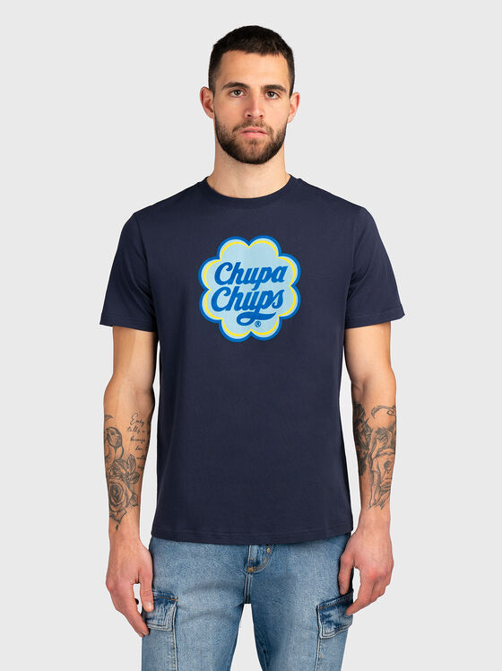 Dark blue T-shirt with print - 1
