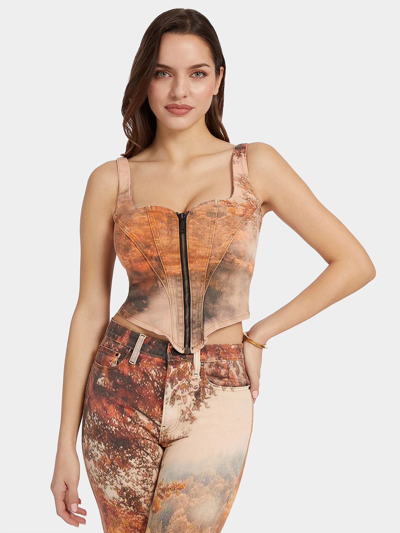 BELVEDERE bustier with zip brand GUESS — Globalbrandsstore.com/en