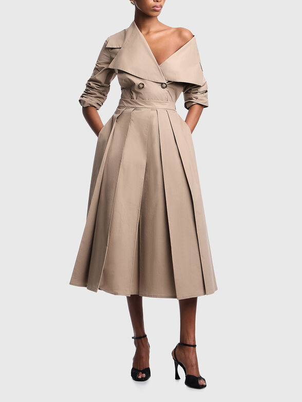 EAGLE CLUB cropped poplin trench coat - 2
