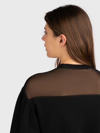 Blouse with sheer effect neckline  - 4