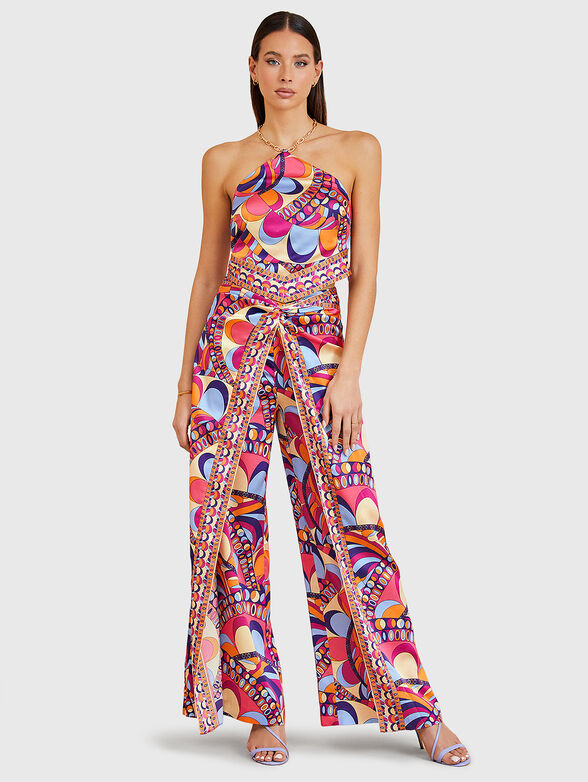 Open back top with floral print - 4