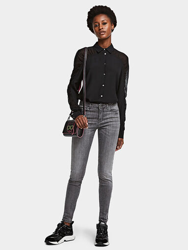 Silk shirt with gatherings - 5