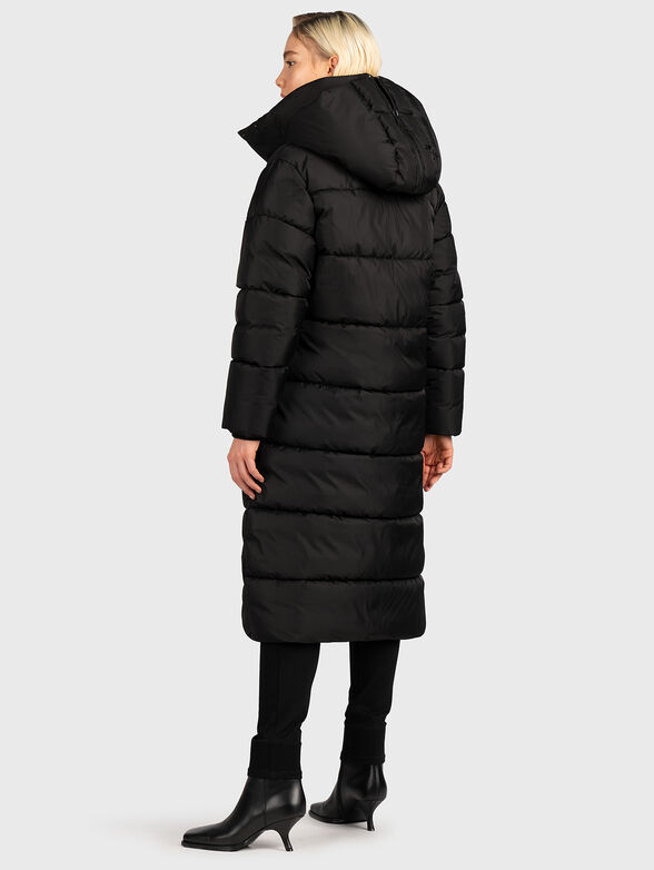Long waterproof jacket in black color - 2