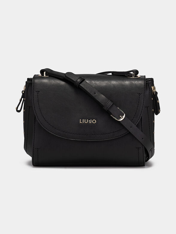 Black crossbody bag with logo detail - 1