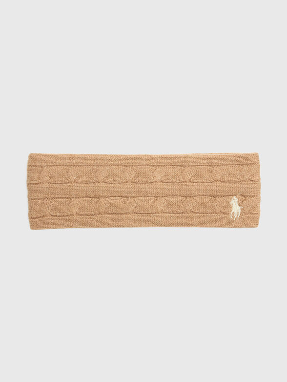 Beige headband with logo - 1