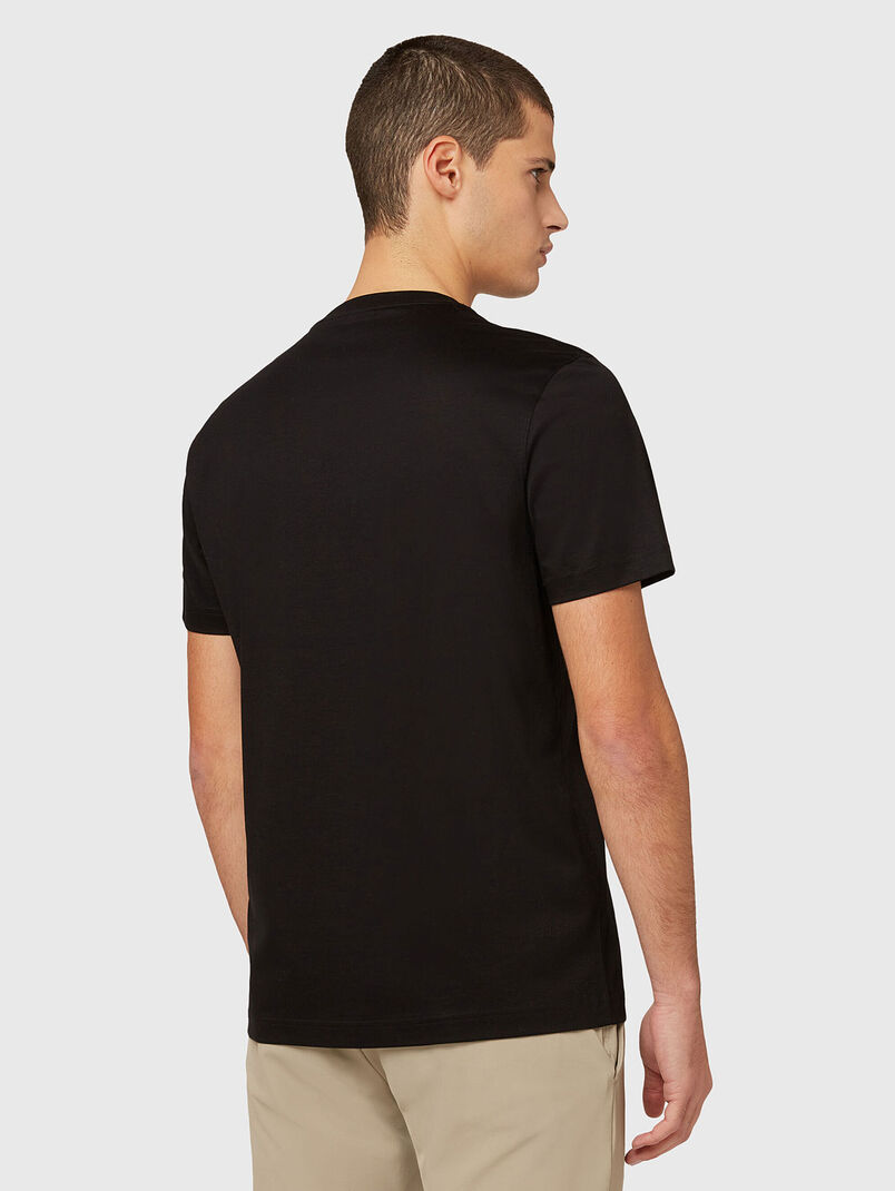 Black cotton T-shirt - 3