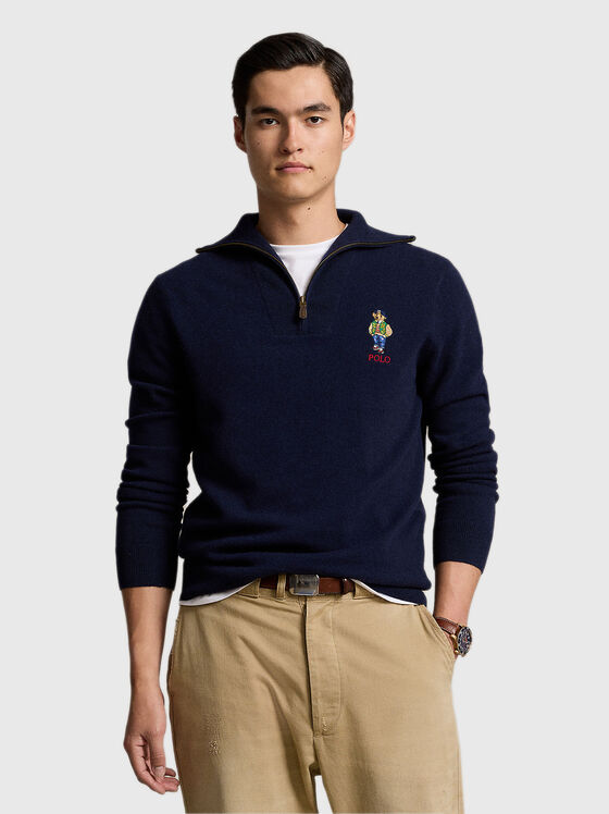 Памучен пуловер с лого POLO BEAR - 1