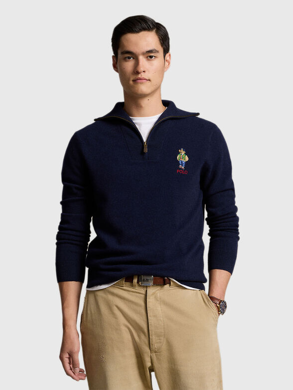 Cotton sweater with POLO BEAR logo - 1