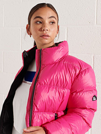 Down jacket in fuxia - 4