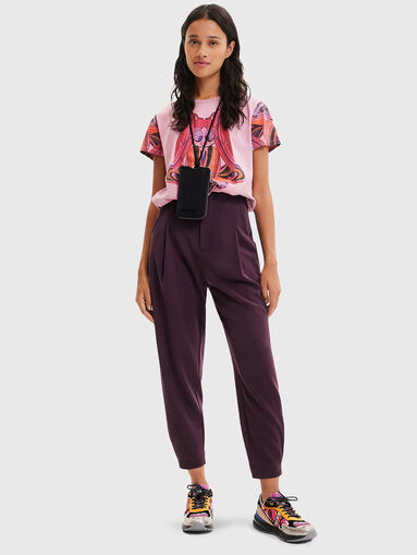 Purple cropped trousers - 5