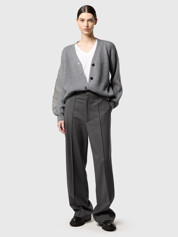 PENNI low-waisted wool trousers - 4