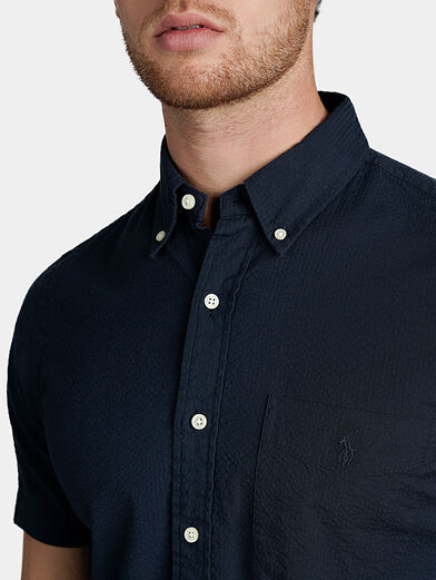 Short-sleeved shirt in navy blue - 3
