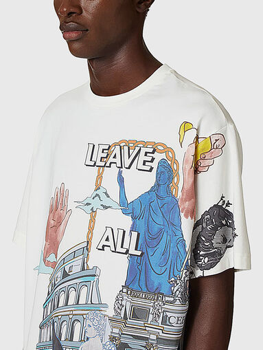 T-shirt with contrasting art print - 4
