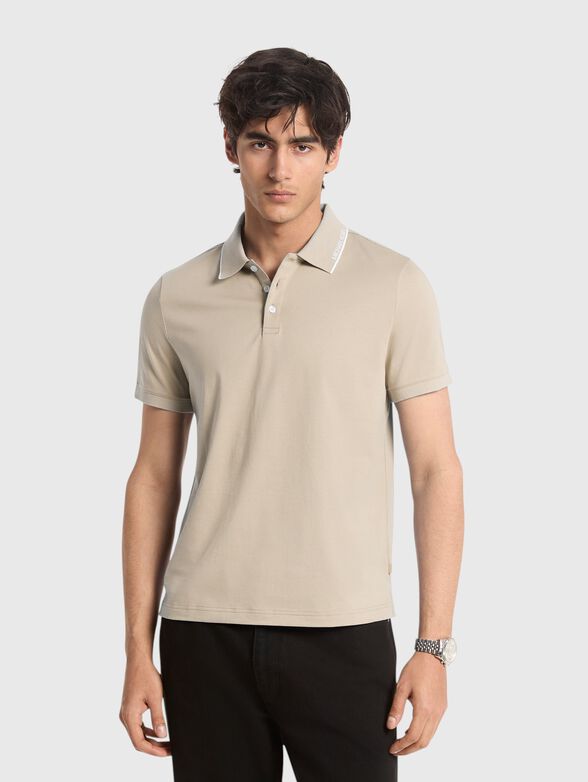 Cotton polo-shirt with logo detail - 1