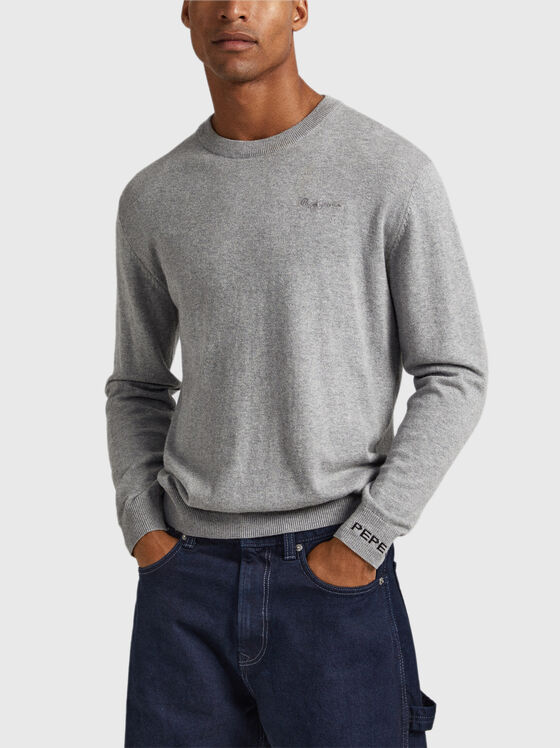 Пуловер ANDRE в сив цвят - 1