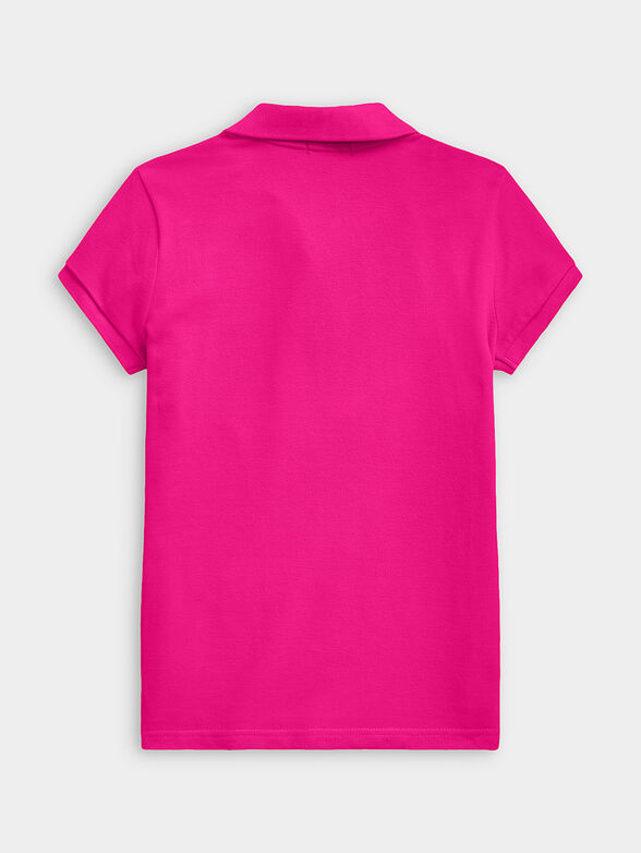 Cotton Polo shirt in fuxia color - 2