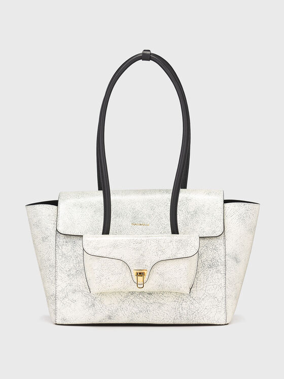 Голяма кожена чанта с несесер - 1