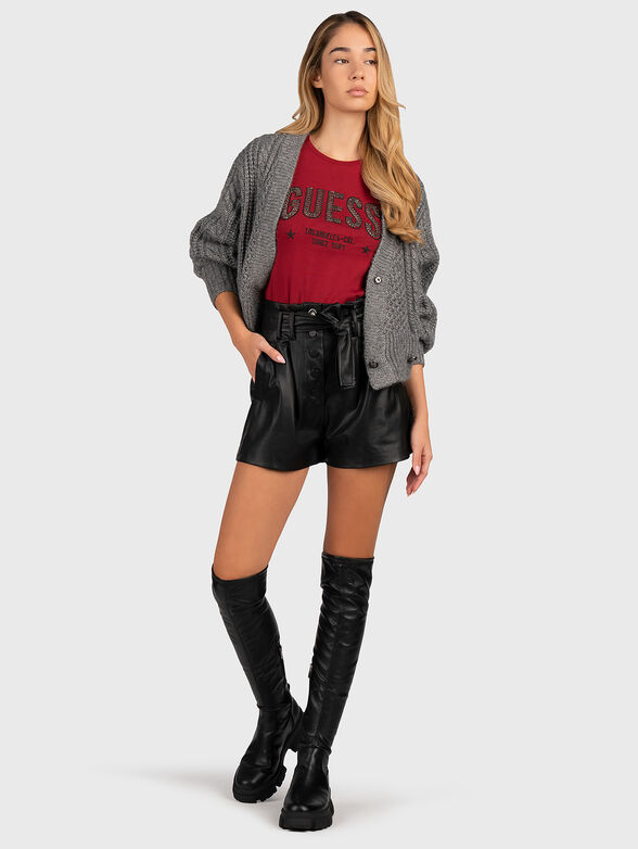 ODETTE wool blend cardigan with lurex threads - 2