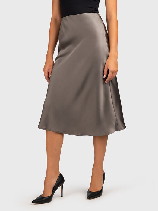 Skirt with satin effect