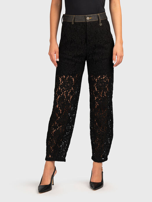 High waisted lace trousers