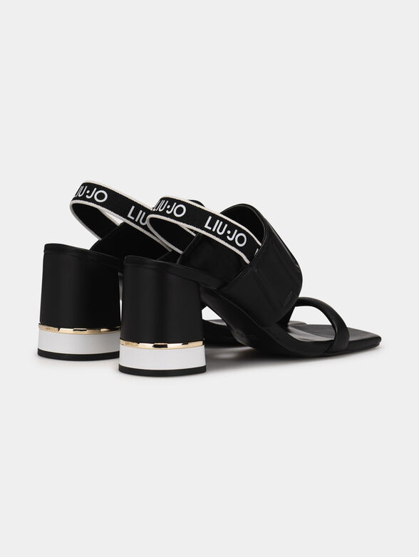 NICE 07 black heeled sandals with logo detail - 3
