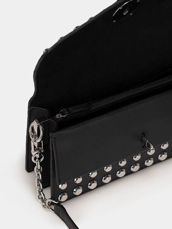 Shoulder bag with Saffiano effect and silver studs - 6
