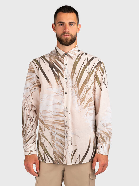 Shirt with tropical print  - 1