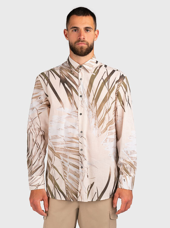 Shirt with tropical print  - 1
