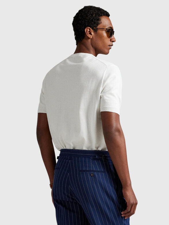 Short sleeved cotton sweater - 3